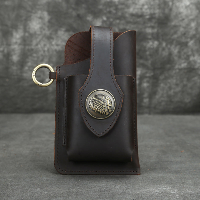Icone™ BeltPouch: Multifunctioneel Leren Vintage Stijl Riem Buidel