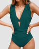 Icone™ HalterSwimsuit: V-Hals Halter Band Taille Vormend Zwempak