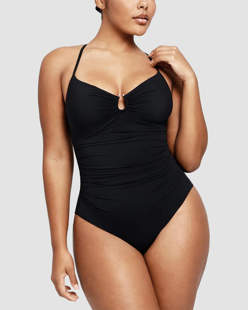 Icone™ ShapingSwimsuit: Elegant Kruisbandjes Op De Rug Vormend Zwempak