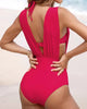 Icone™ HalterSwimsuit: V-Hals Halter Band Taille Vormend Zwempak