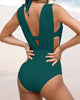 Icone™ HalterSwimsuit: V-Hals Halter Band Taille Vormend Zwempak