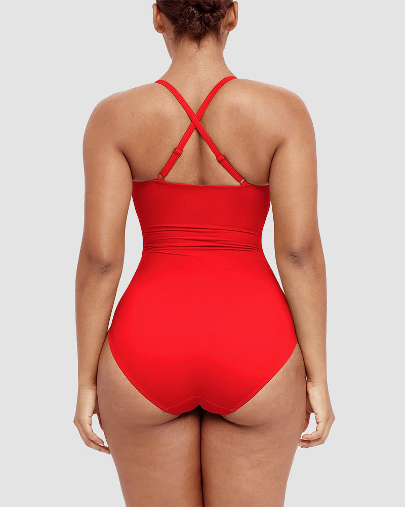 Icone™ ShapingSwimsuit: Elegant Kruisbandjes Op De Rug Vormend Zwempak