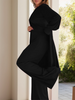 Icone™ ClassicSet: Klassieke Lange Mouw Met Chique Voorkant Spleet Top En Broek Set