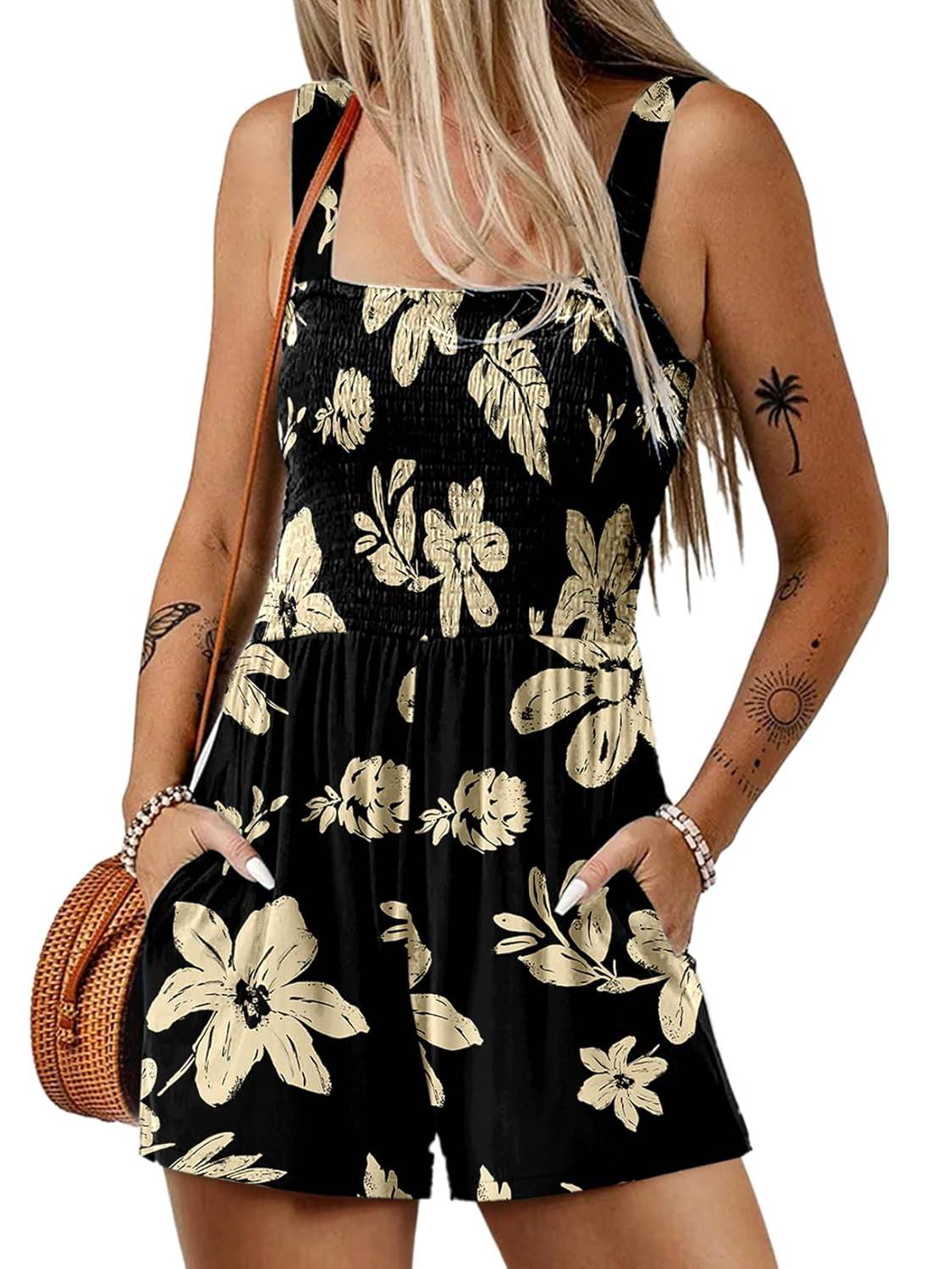 Icone™ SummerRomper: Dames Mouwloze Vierkante HalsZomerromper