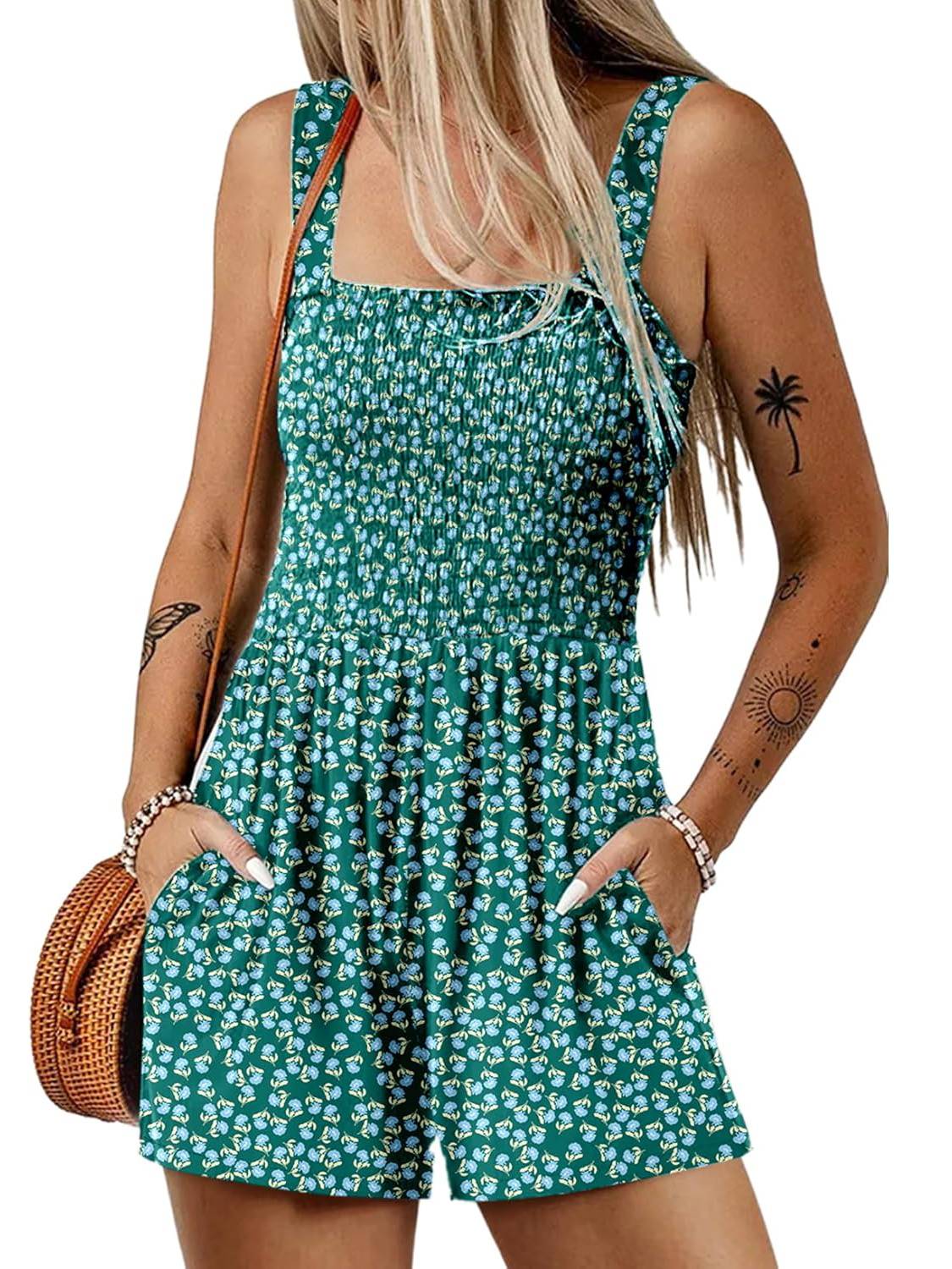 Icone™ SummerRomper: Dames Mouwloze Vierkante HalsZomerromper