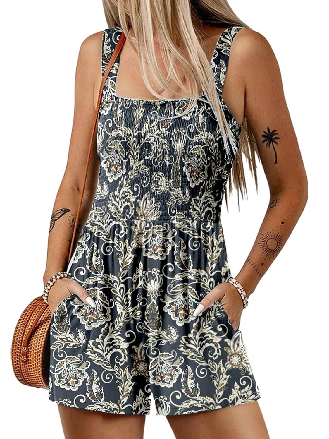 Icone™ SummerRomper: Dames Mouwloze Vierkante HalsZomerromper