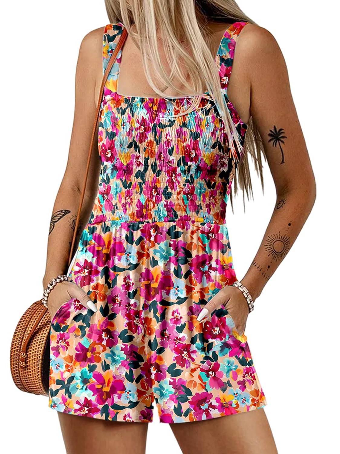Icone™ SummerRomper: Dames Mouwloze Vierkante HalsZomerromper