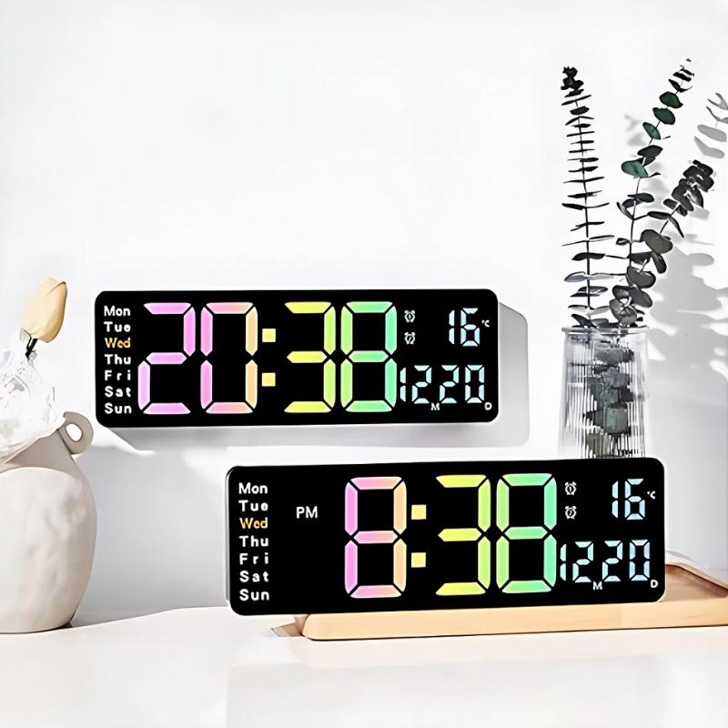 Globetrek° DigitalClock: Groot LED-Scherm Display Digitale Klok
