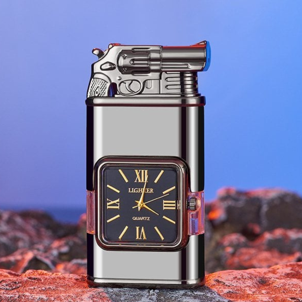 WatchLighter: Vintage Geïnspireerd Multifunctioneel Dubbel Vlam Horloge Aansteker