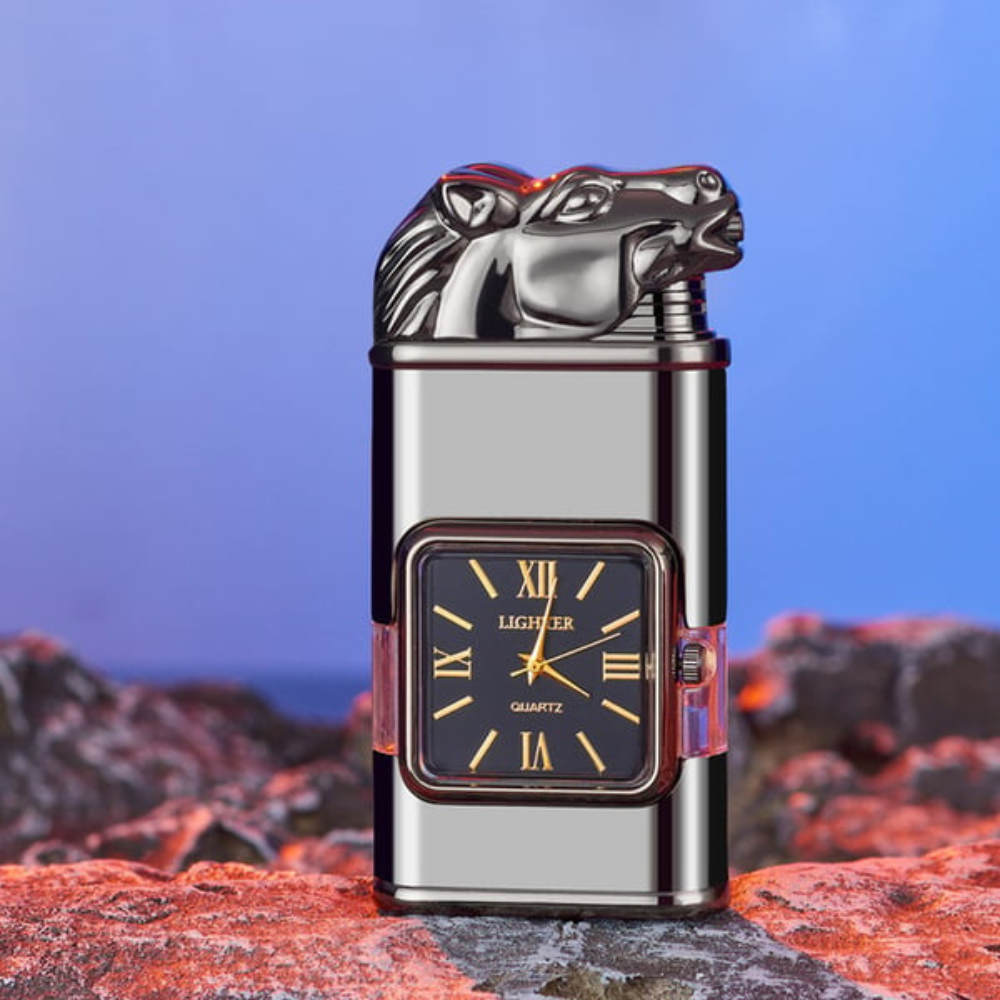 WatchLighter: Vintage Geïnspireerd Multifunctioneel Dubbel Vlam Horloge Aansteker