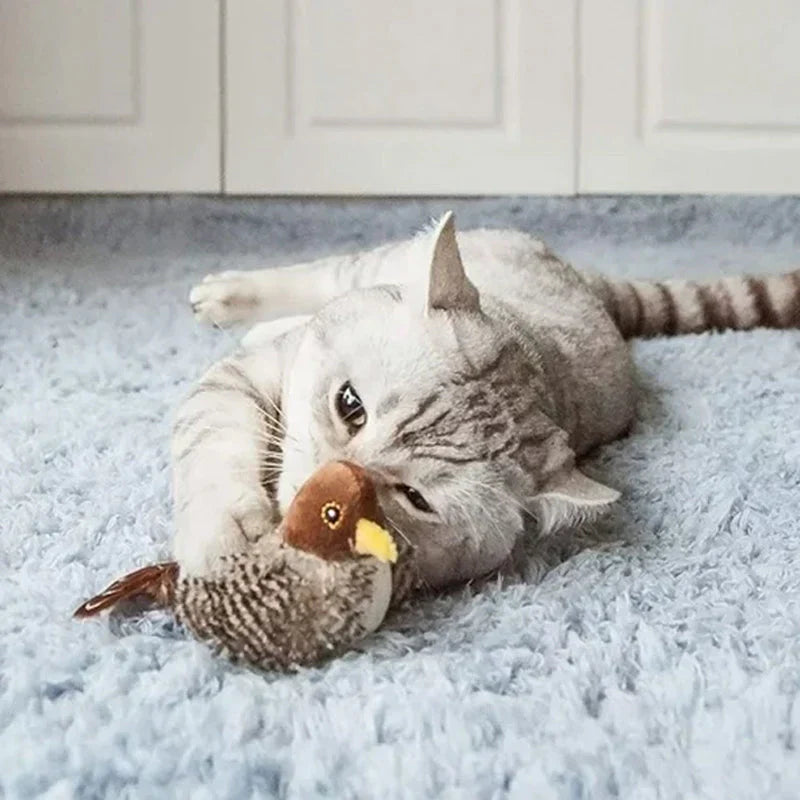 Catfri® BirdToy: Interactieve Tjilpend Vogel Speelgoed Voor Katten