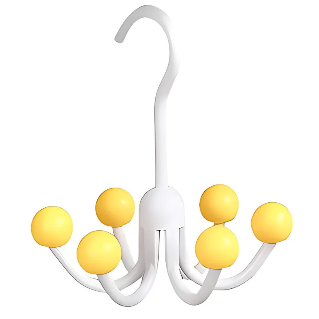GlideHold® HangerHooks: 360° Draaibare 6-Klauw Haken Kastorganizer Hanger