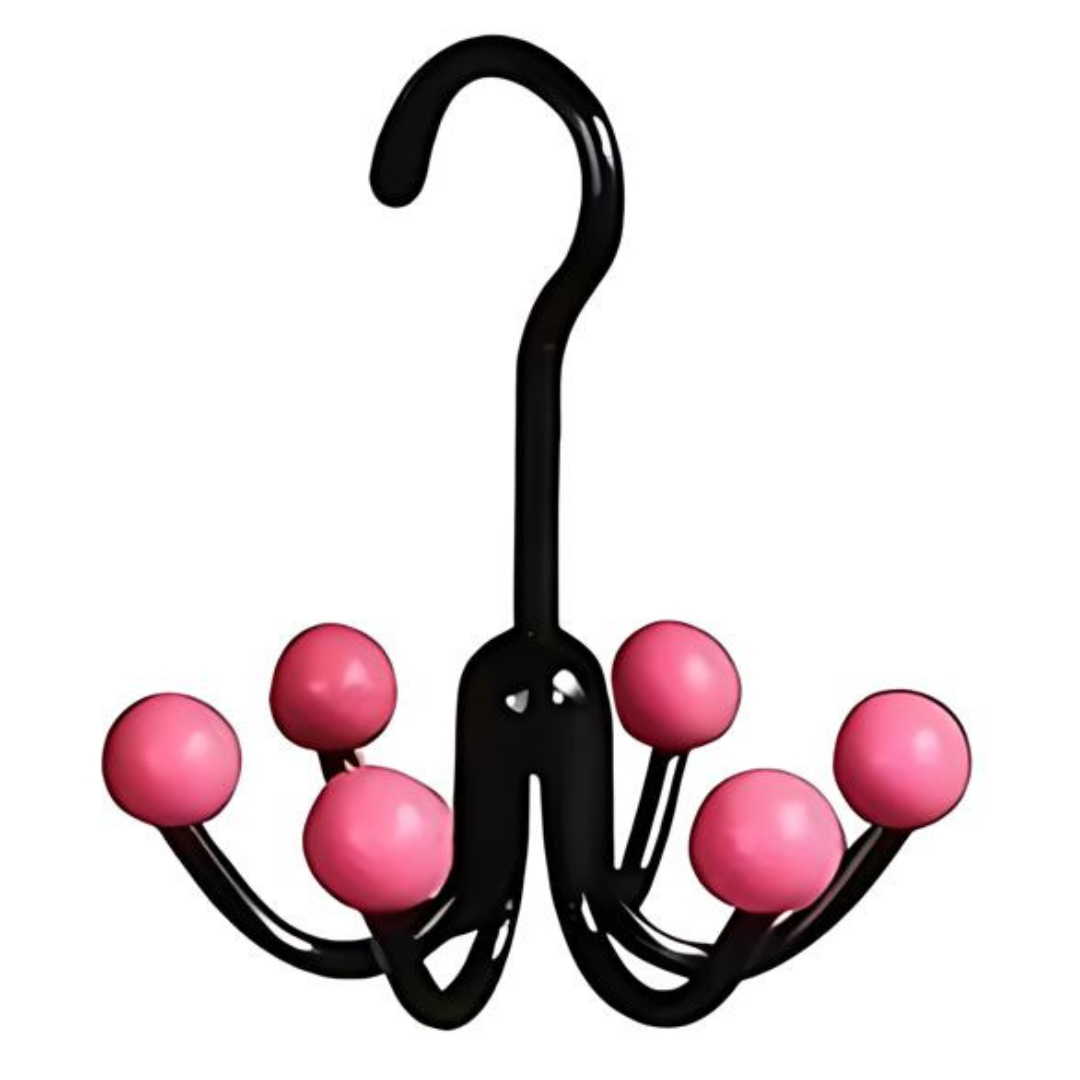 GlideHold® HangerHooks: 360° Draaibare 6-Klauw Haken Kastorganizer Hanger