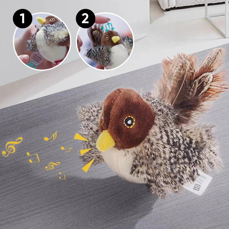 Catfri® BirdToy: Interactieve Tjilpend Vogel Speelgoed Voor Katten