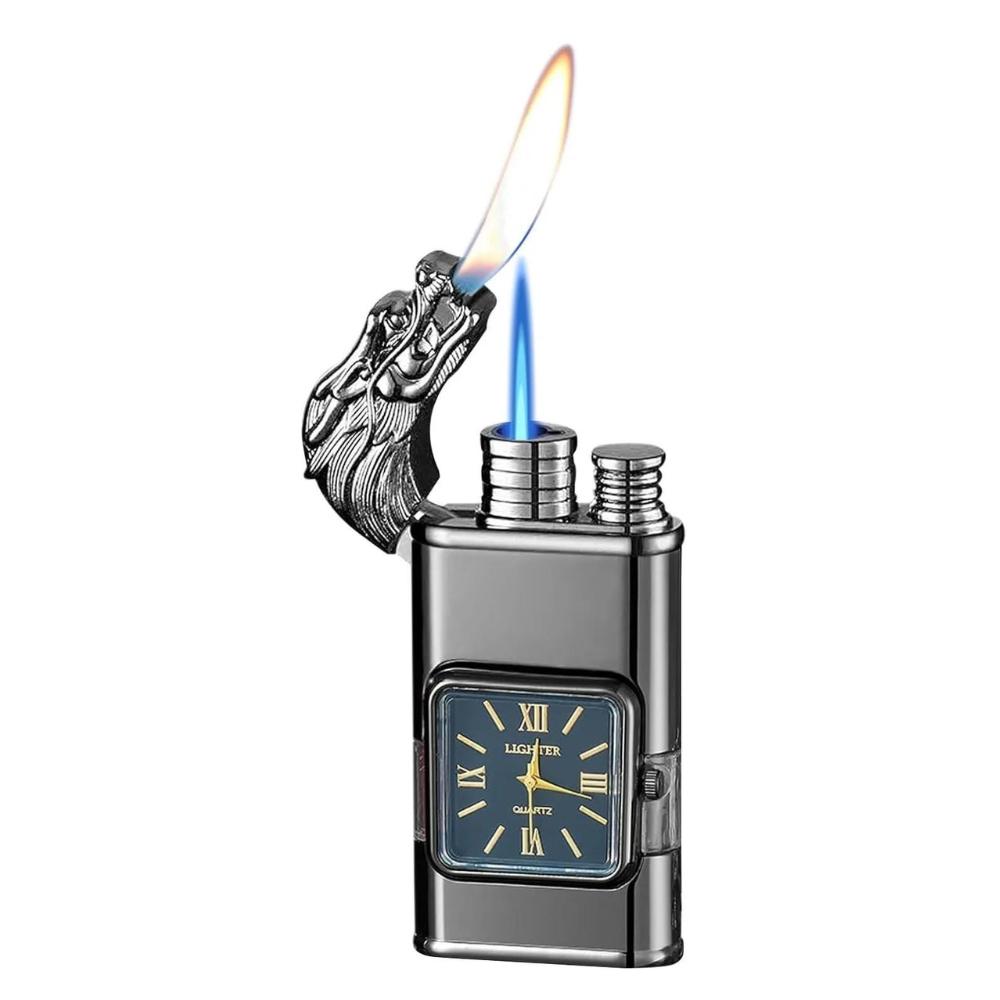 WatchLighter: Vintage Geïnspireerd Multifunctioneel Dubbel Vlam Horloge Aansteker