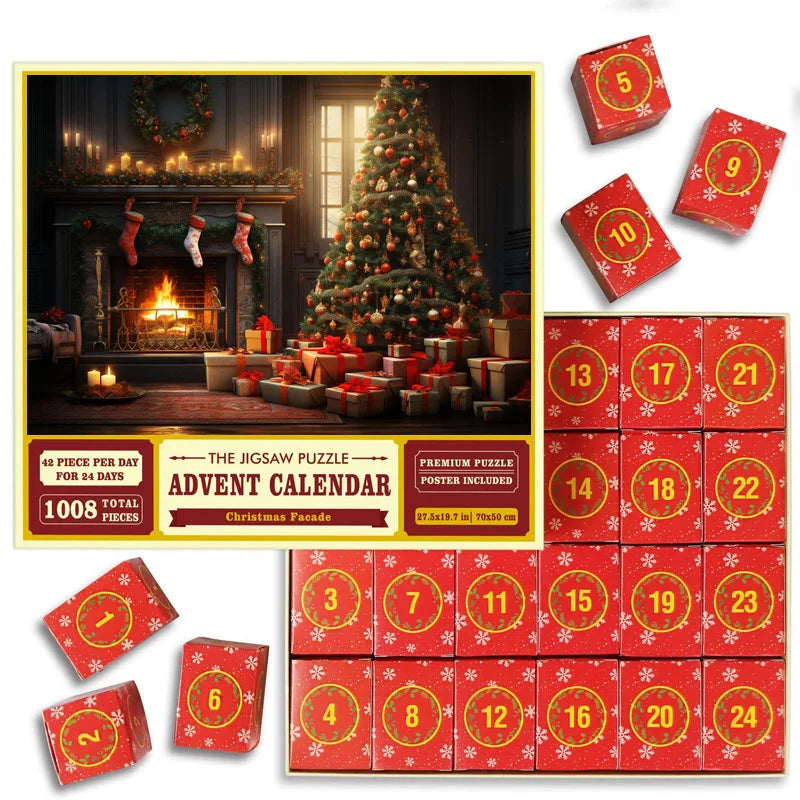 PuzzleAdvent - 24 Jigsaw Puzzel Advent Kalender (Willekeurig Ontwerp)