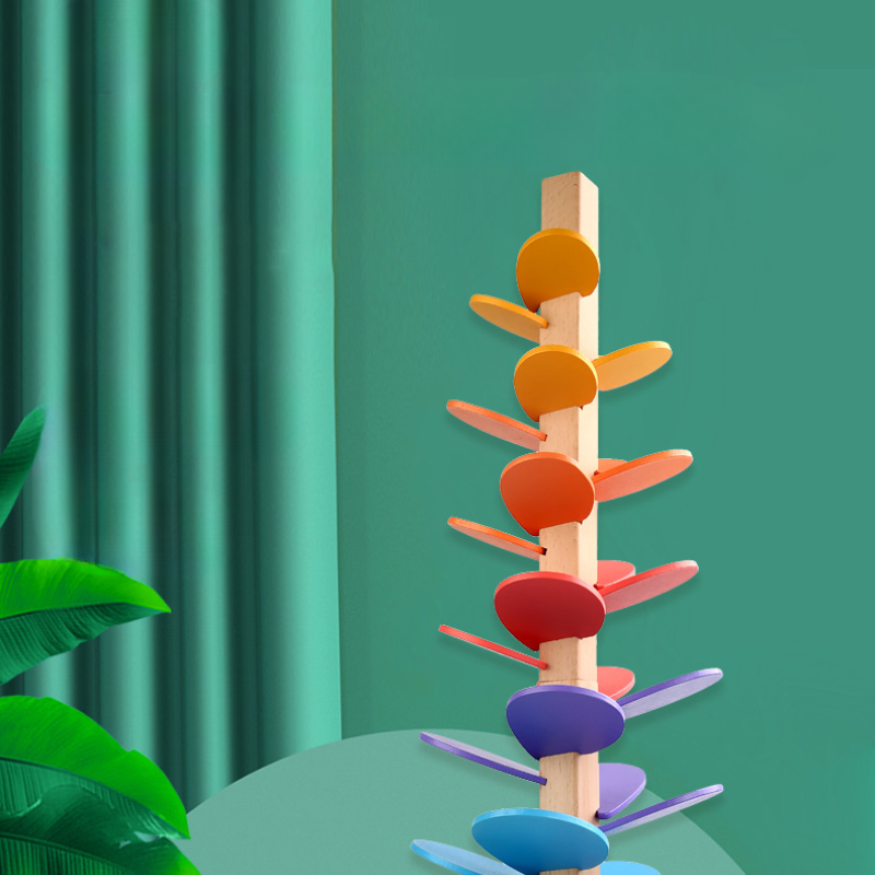 Kletshuts™ MarbleTower: Interactief Regenboog Knikkeren Houten Toren Kinderen Speelgoed