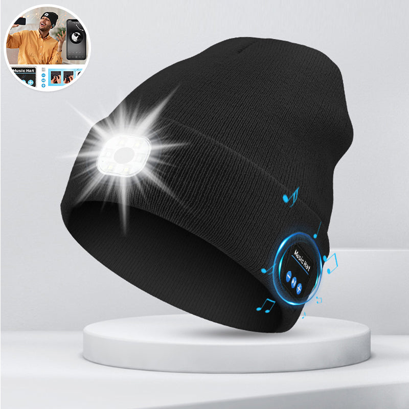 Icone™ MultiBeanie: Multifunctioneel LED- Licht En Bluetooth Warme Muts