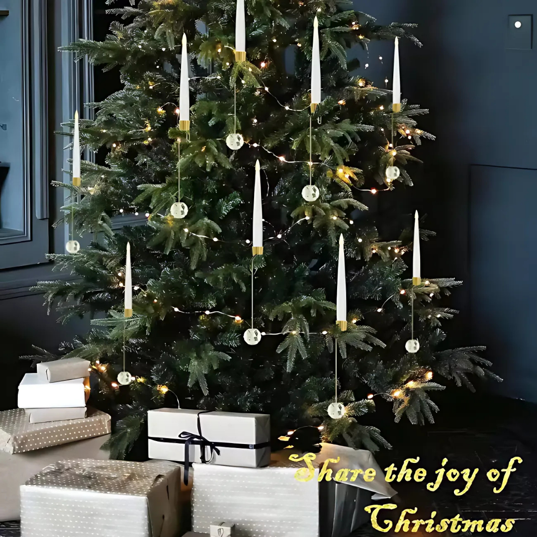 Ledsen™ ChristmasGlow: LED Magische Kerst Glans Kristallen Bol Kaarsen