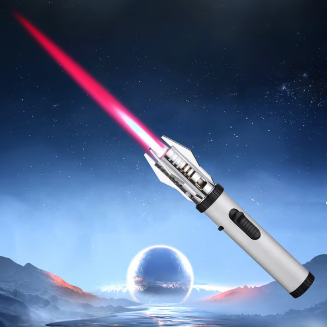 LightsaberFlame: Draagbaar Lichtzwaard Windbestendig Vlam Blaas Zaklamp Aansteker