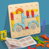 Kletshuts™ PuzzleBoard - Montessori Houten Puzzel Bord Set