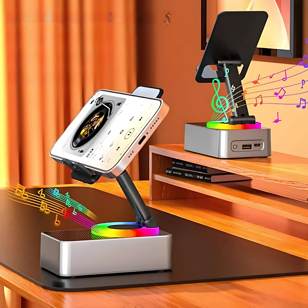 Holder360° PowerSpeaker: 3-in-1 Telefoonhouder Bluetooth-Luidspreker En Draagbare Powerbank