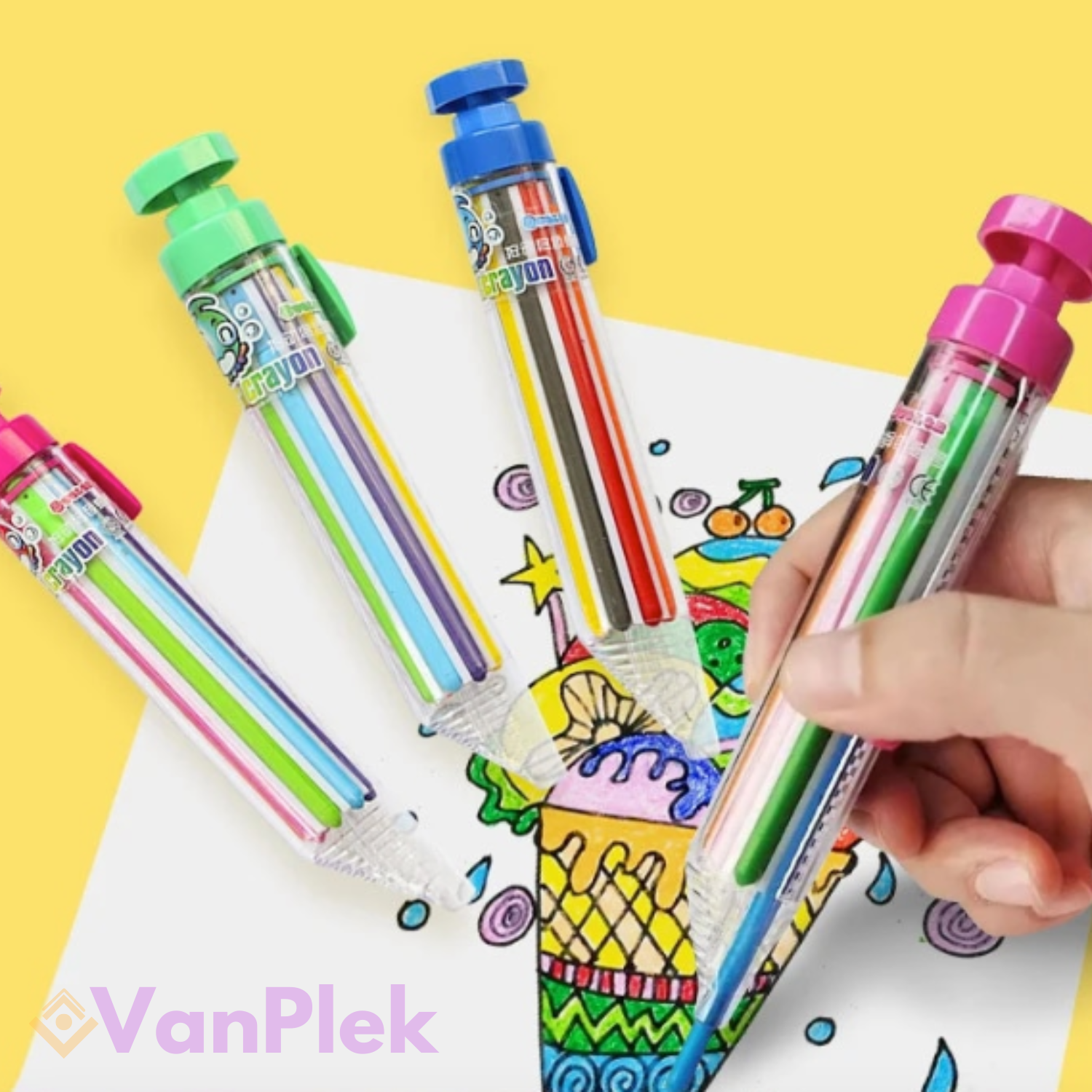 Kletshuts™ MagicCrayons - 8-in-1 Kleurrijke Creatieve Krijtjes