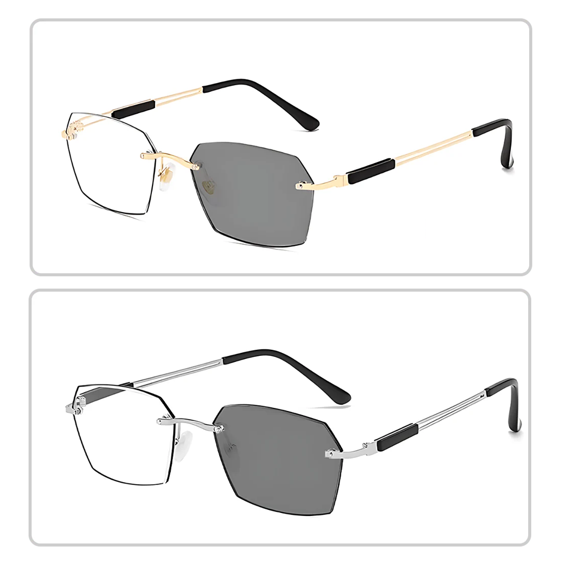 TintGlasses 1+1 GRATIS: Fotochromatisch Blauwlicht Blokkerend Tint Leesbril