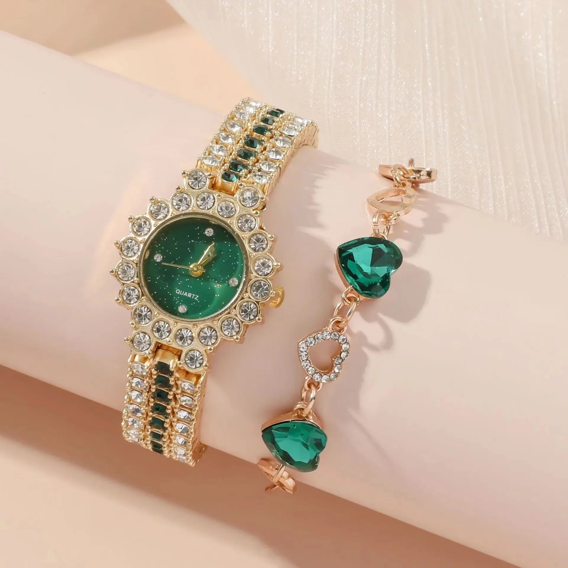 Jewelance™ JewelrySet: Mode Luxe Smaragd Groen Sieraden Set Cadeau Doos