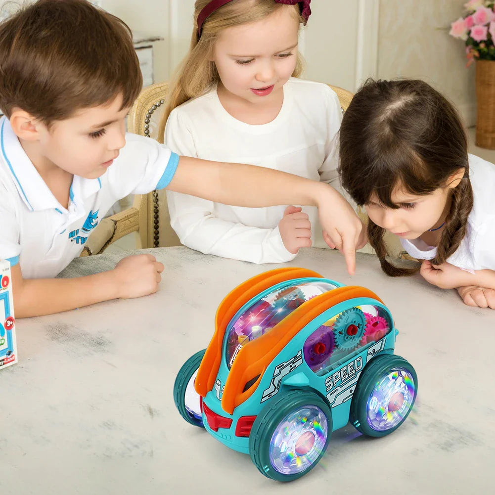 Kletshuts™ CarToy: Kleurrijk Licht Muziek Elektrisch Stunt Vrachtwagen 360° Draaiend Speelgoed Auto