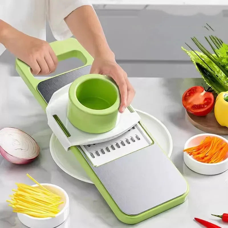 Globetrek° VeggieCutter: 5-In-1 Veilig Keuken Snijmachine Groente Snijder Set