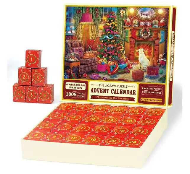 PuzzleAdvent - 24 Jigsaw Puzzel Advent Kalender (Willekeurig Ontwerp)