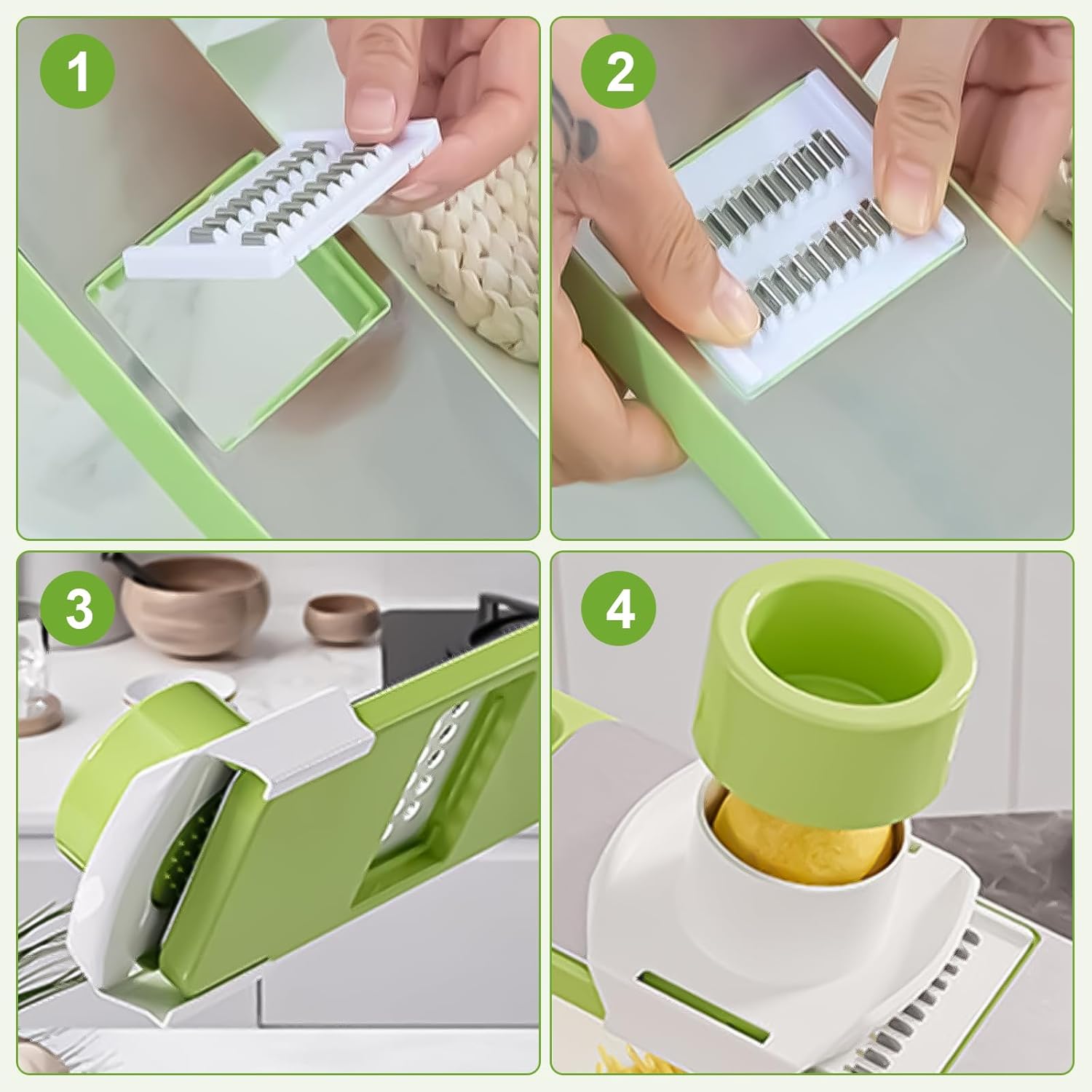 Globetrek° VeggieCutter: 5-In-1 Veilig Keuken Snijmachine Groente Snijder Set