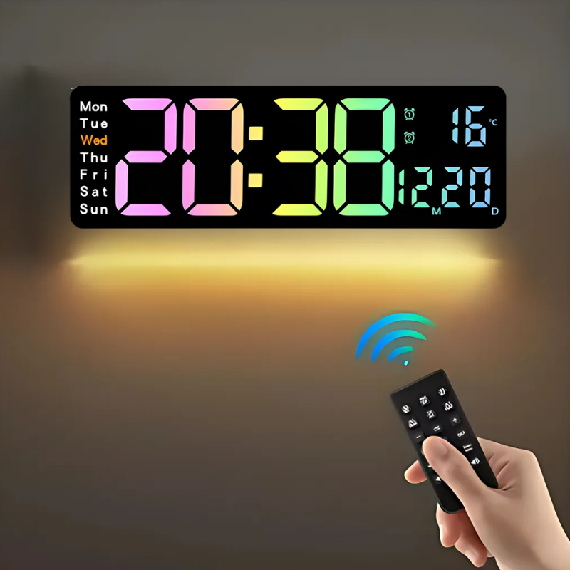 Globetrek° DigitalClock: Groot LED-Scherm Display Digitale Klok