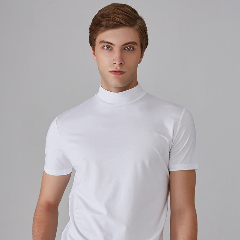 Icone™ FitShirt 1+1 GRATIS: Heren Slanke Pasvorm Hoge Nek Ongedwongen Overhemd
