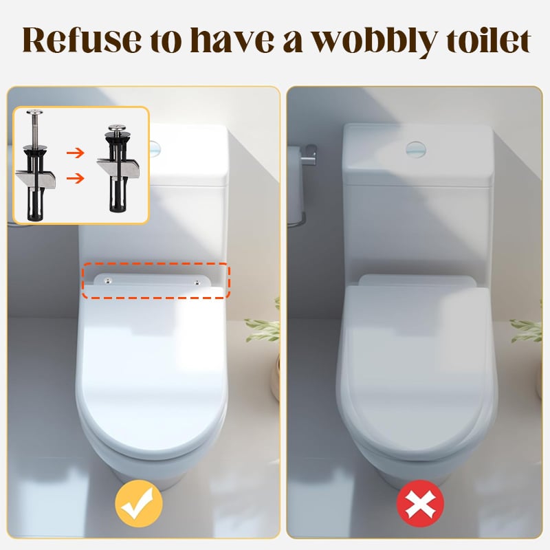 Globetrek° ToiletBolt 1+1 Set GRATIS: Zware Toiletbril Vergrendelingsbout En Schroevenset