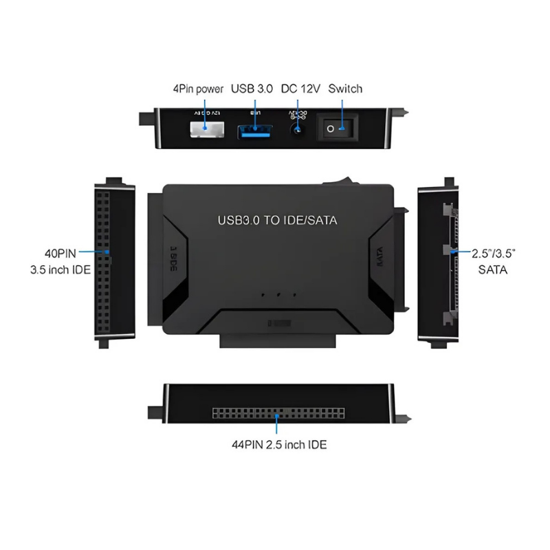 RecoveryConverter - USB 3.0 Naar IDE/SATA Data Transfer En Herstel Converter