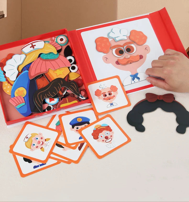 Kletshuts™ CharacterPuzzle: Interactief Verandering Karakter Puzzel Spel Set Speelgoed