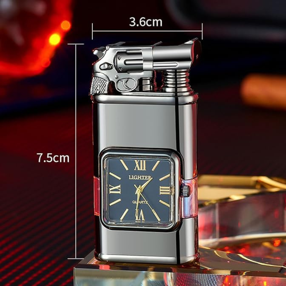 WatchLighter: Vintage Geïnspireerd Multifunctioneel Dubbel Vlam Horloge Aansteker