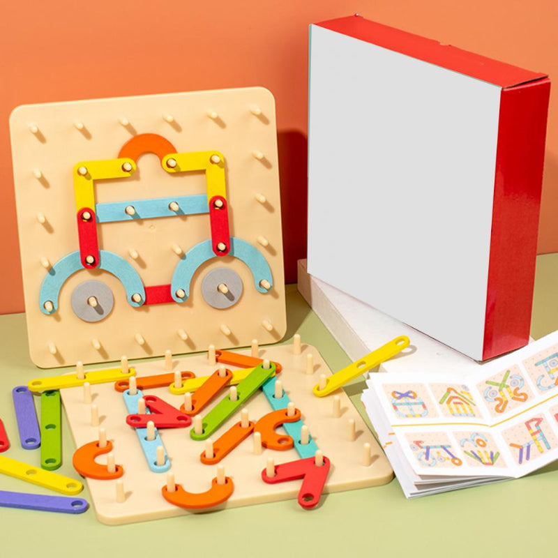 Kletshuts™ PuzzleBoard - Montessori Houten Puzzel Bord Set