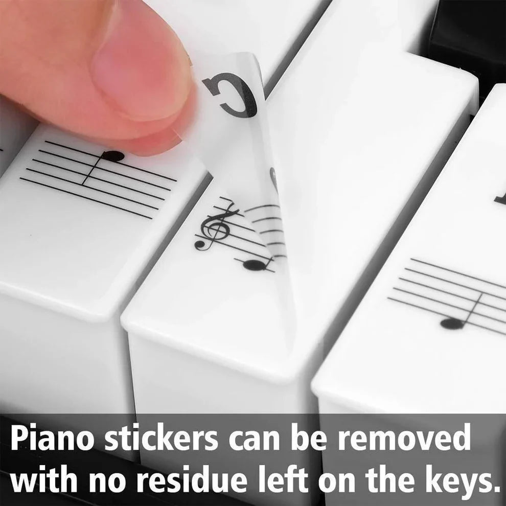 PianoStickers - Verwijderbaar Zelfklevend Piano Sleutel Stickers