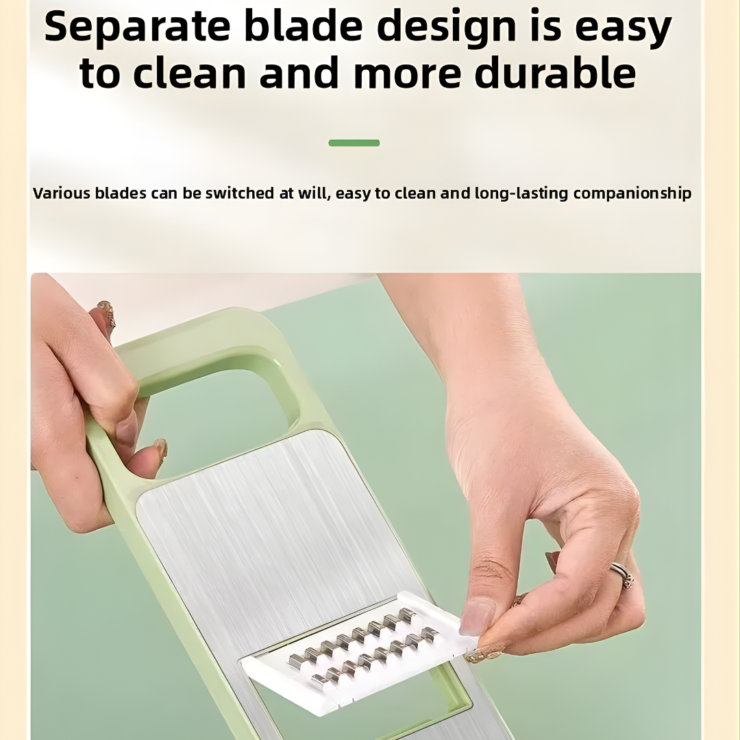 Globetrek° VeggieCutter: 5-In-1 Veilig Keuken Snijmachine Groente Snijder Set