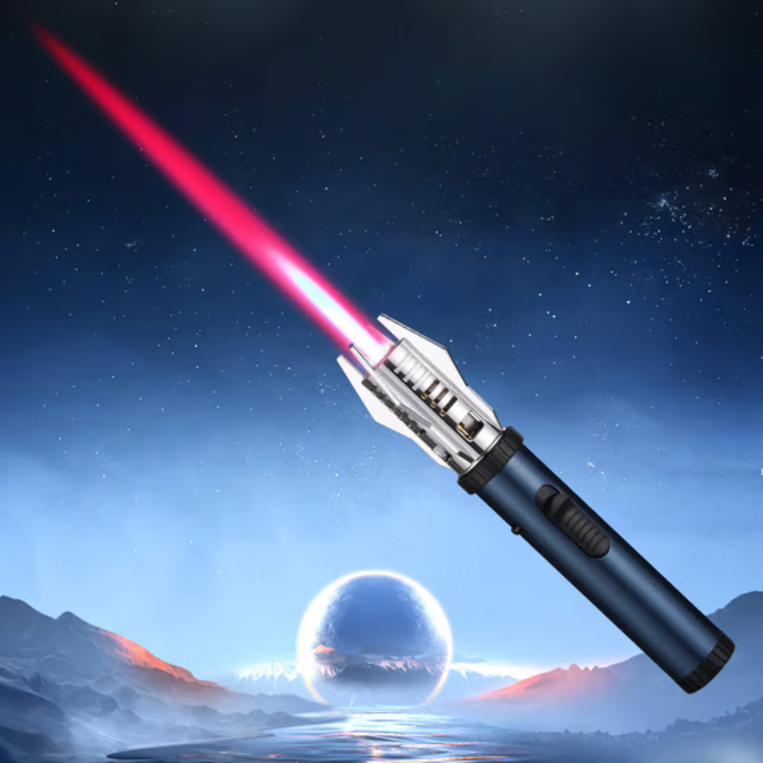 LightsaberFlame: Draagbaar Lichtzwaard Windbestendig Vlam Blaas Zaklamp Aansteker
