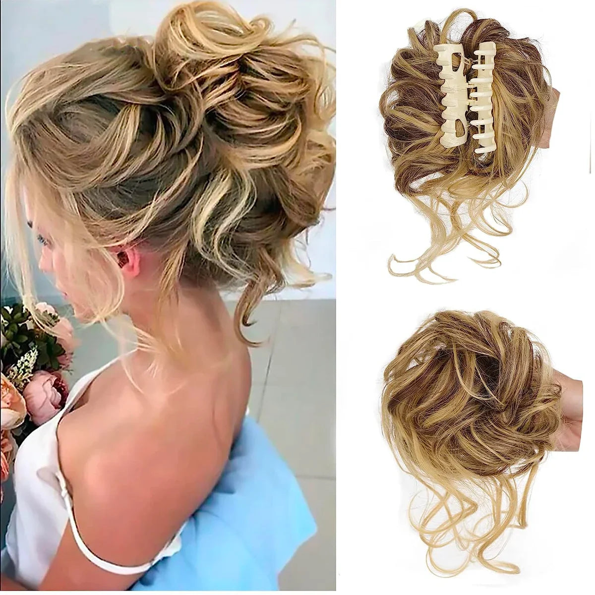 Rose® CurlyBun: Instant Krullend Bun Haar Klem