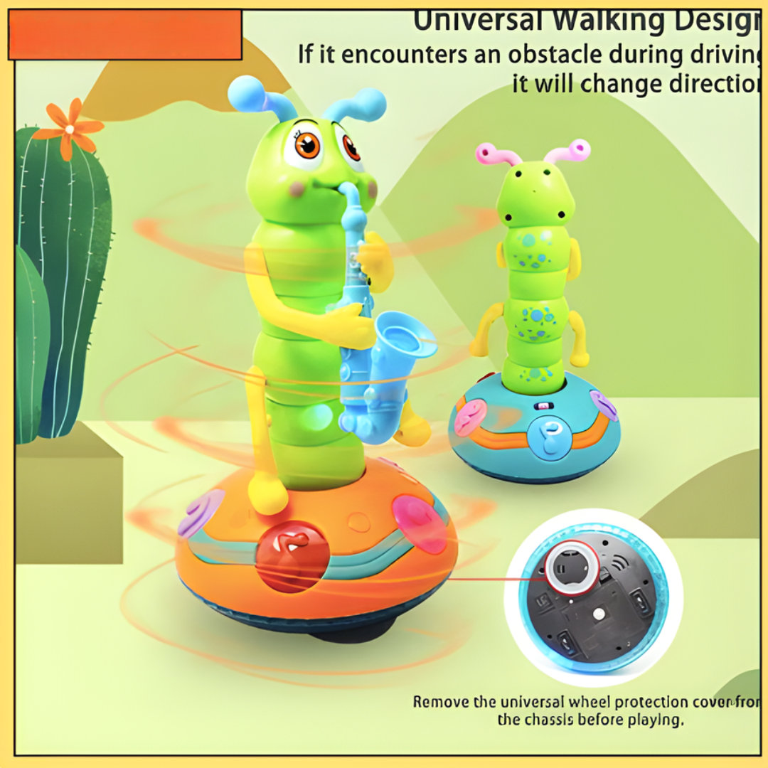 Kletshuts™ CaterpillarToy: Interactieve Lichten En Muziek Rups Kinderen Spelen Speelgoed