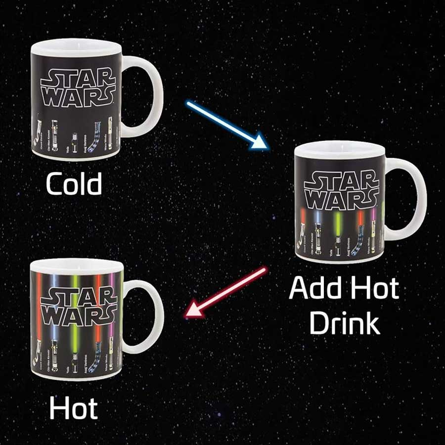 MagicMug: Magisch Warmtegevoelig Lichtzwaard Transformatie Mok