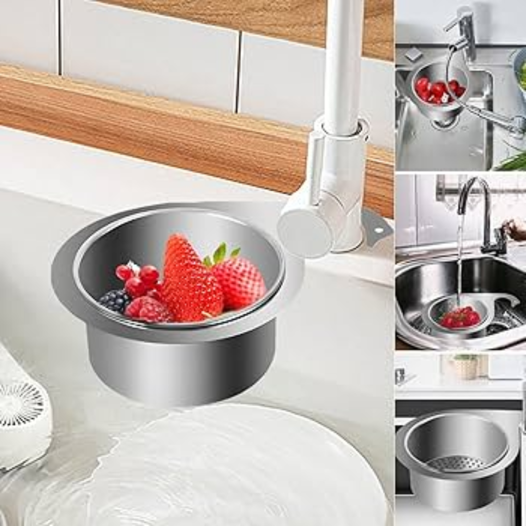 Globetrek° SinkStrainer 1+1 GRATIS: Roestvrij Filter Zwaan Stijl Spoelbak Zeef