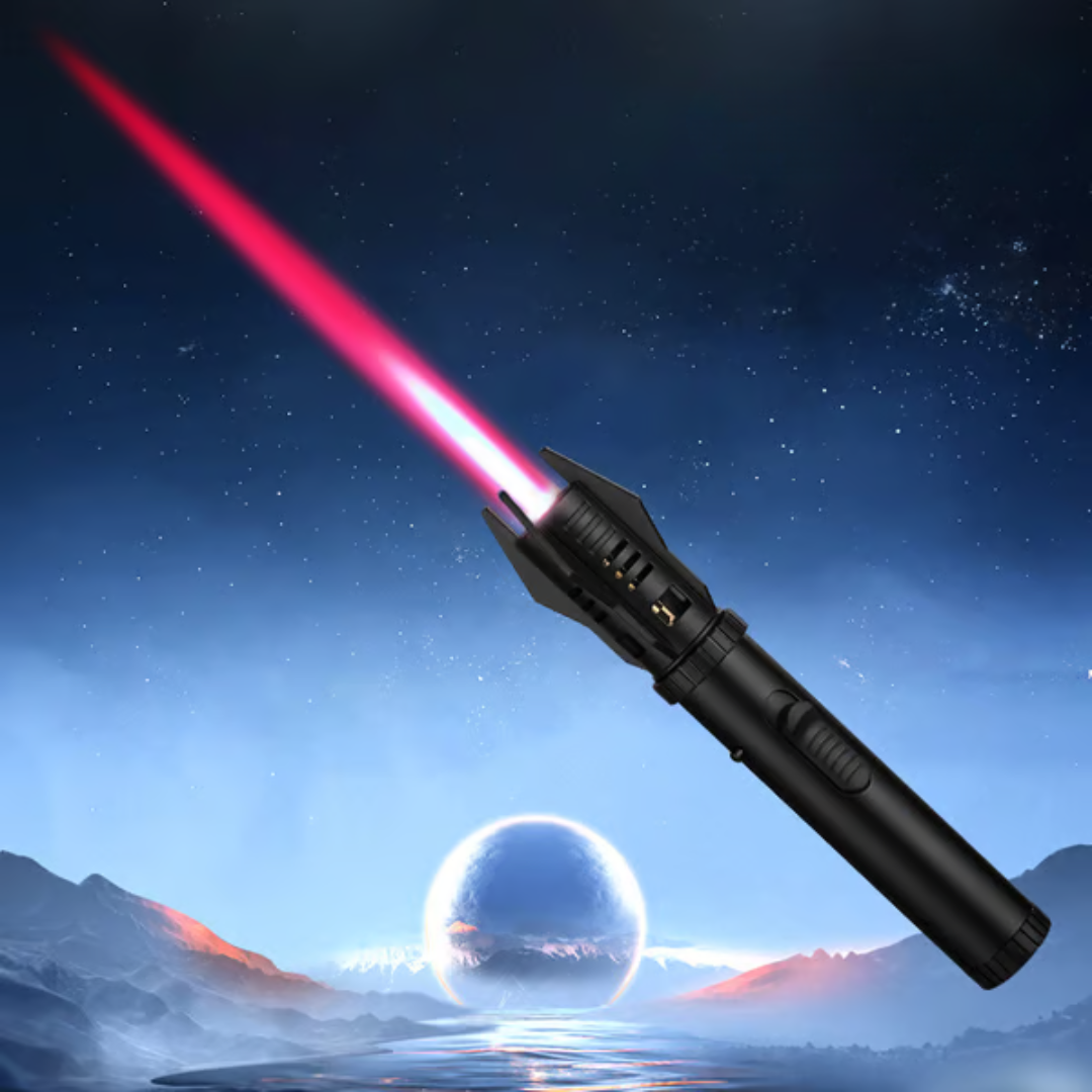 LightsaberFlame: Draagbaar Lichtzwaard Windbestendig Vlam Blaas Zaklamp Aansteker