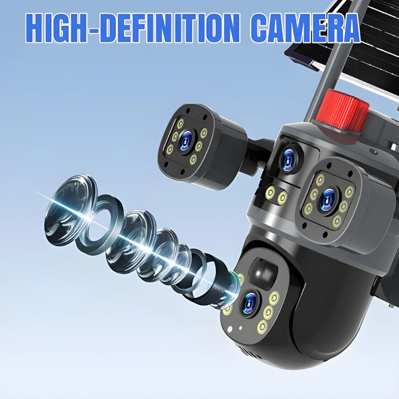 Globetrek° DomeCamera: Drievoudige Lens Op Zonne-Energie Domecamera