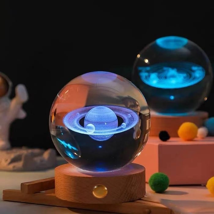 Ledsen™ CrystalBall - 3D Zonnestelsel Kristallen Bal Met LED Licht